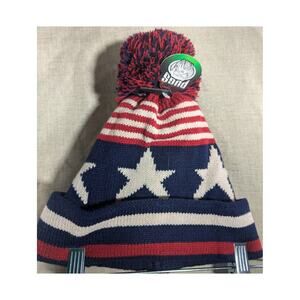 American Flad Beanie with Palm palm NWT